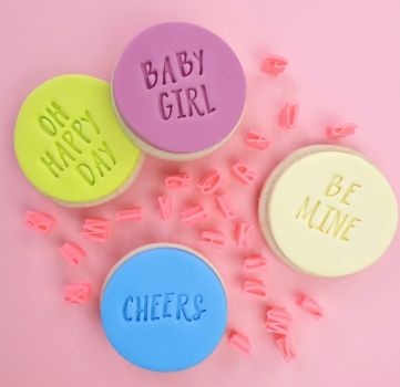 Mini Message Stamp - Script Upper Case